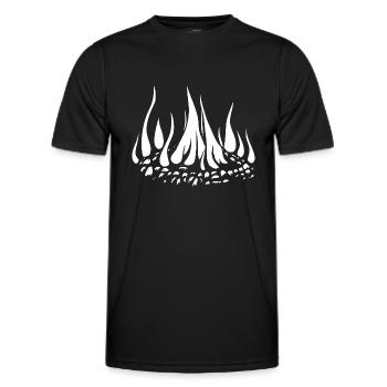 Campfire Camping Nature Forest Fire Outside 9 - Men's Functional T-Shirt - black - Front - AI Model Male 178 dark (178cm)