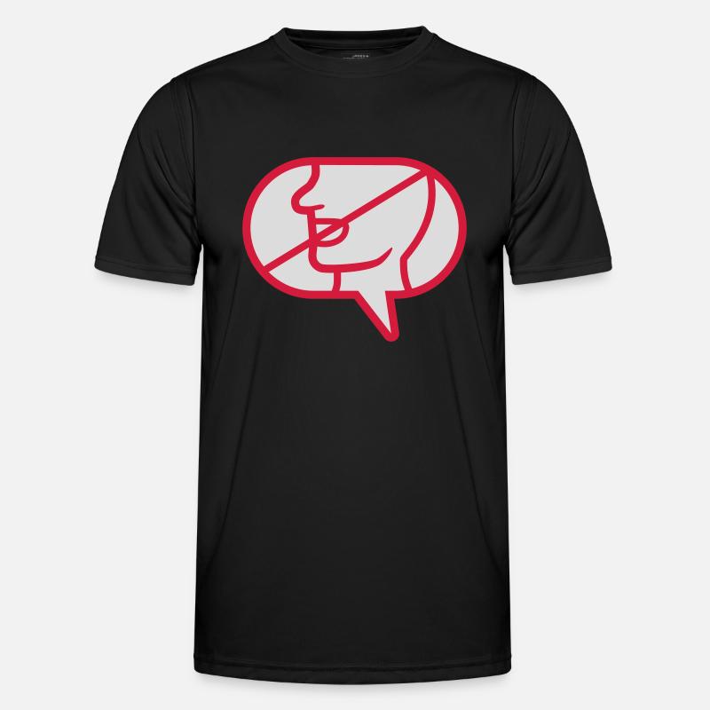 Do not communicate icon speech bubble Men's Functional T-Shirt