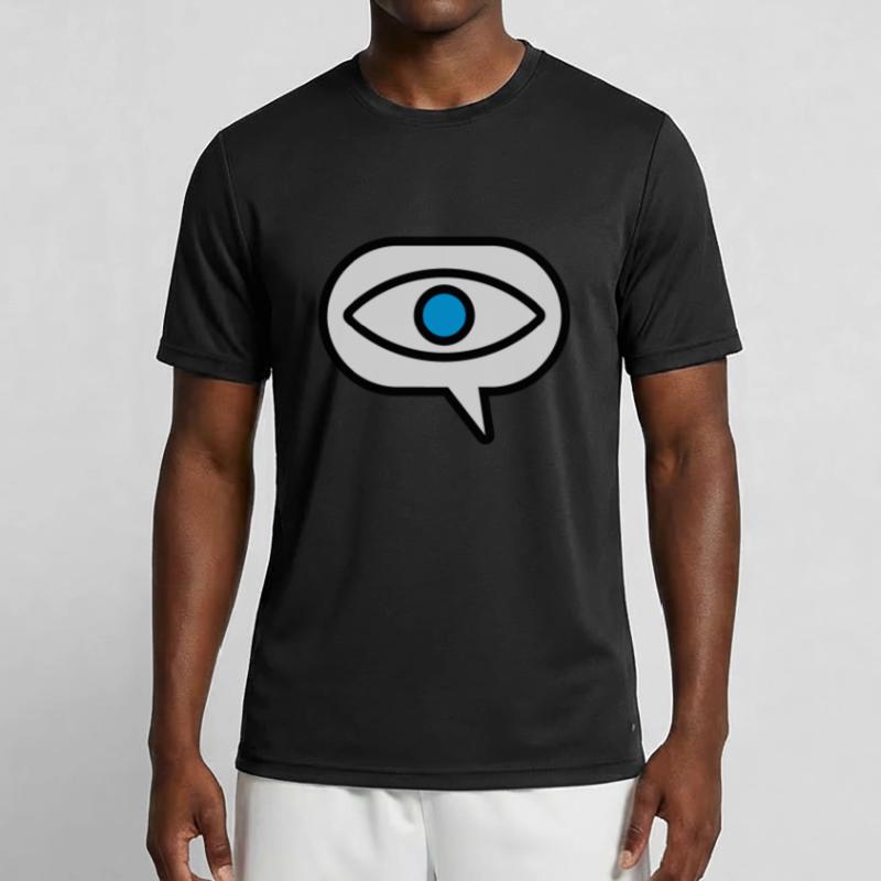 Eye Seeing Comic Speech Bubble Men's Functional T-Shirt