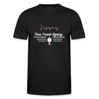 Time Travel - Men's Functional T-Shirt - black - Front - AI Model Male 178 dark (178cm)