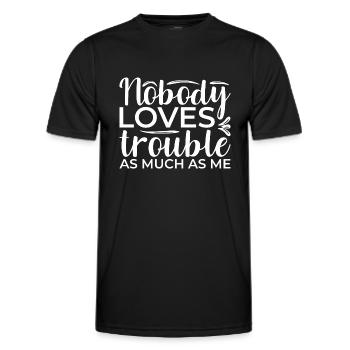 No one loves anger as much as I love saying - Men's Functional T-Shirt - black - Front - AI Model Male 178 dark (178cm)