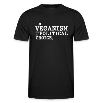 Veganism is a Political Choice - Men's Functional T-Shirt - black - Front - AI Model Male 178 dark (178cm)