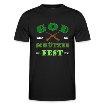 God save the Schützenfest - Männer Funktions-T-Shirt - Schwarz - Vorne - AI Model Male 178 dark (178cm)