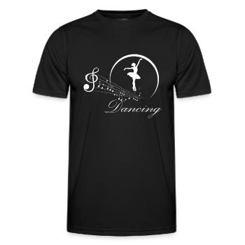 Dancing Dance Music - Men's Functional T-Shirt - black - Front - AI Model Male 178 dark (178cm)