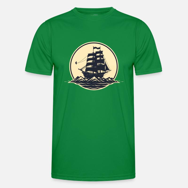 Piratenschiff Männer Funktions-T-Shirt