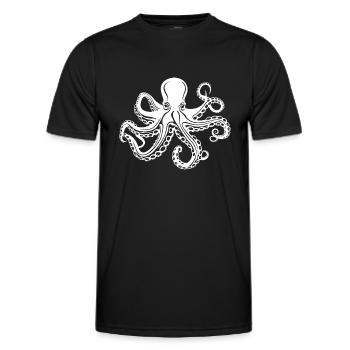 Poulpe sinistre - T-shirt sport Homme - noir - Devant - AI Model Male 178 dark (178cm)