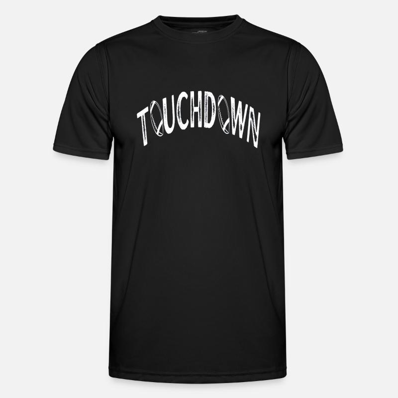Touchdown - Männer Funktions-T-Shirt - Schwarz