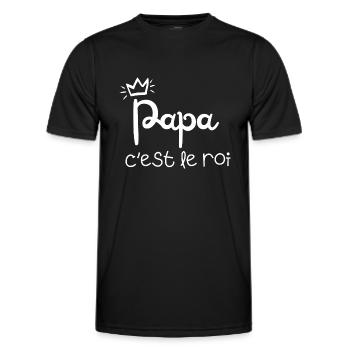 Daddy is the king - Men's Functional T-Shirt - black - Front - AI Model Male 178 dark (178cm)