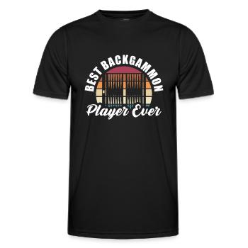 Best Backgammon Player Ever Game Night Board Games - Männer Funktions-T-Shirt - Schwarz - Vorne - AI Model Male 178 dark (178cm)