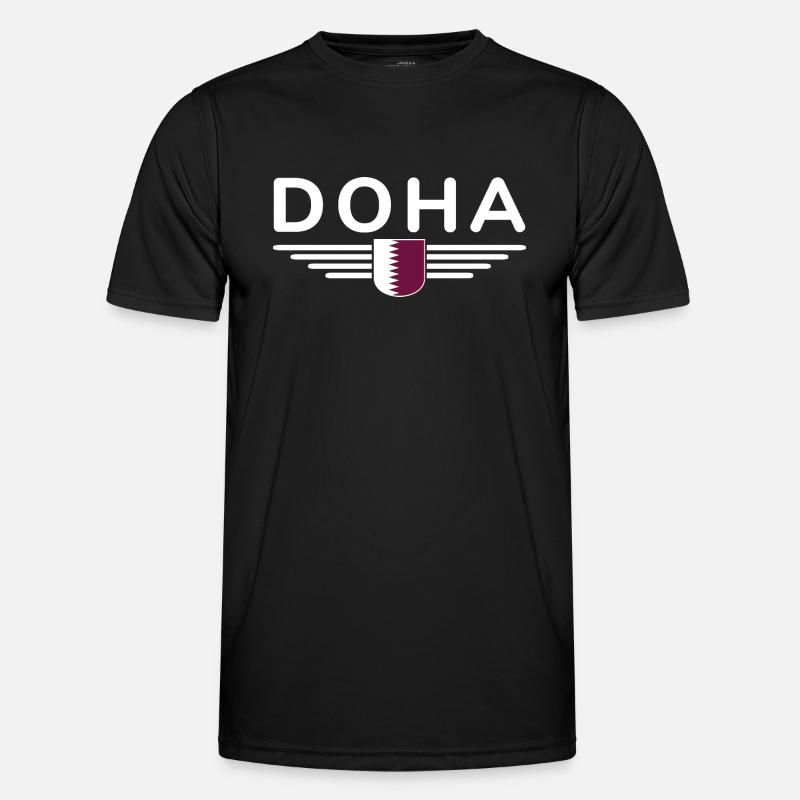 Doha Design – Stylish and Unique - Men's Functional T-Shirt - black