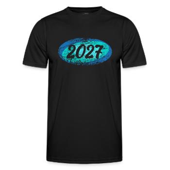 2027 - Men's Functional T-Shirt - black - Front - AI Model Male 178 dark (178cm)