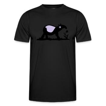 Tapir - Männer Funktions-T-Shirt - Schwarz - Vorne - AI Model Male 178 dark (178cm)