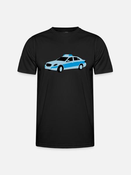 polizei - Männer Funktions-T-Shirt - Schwarz