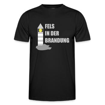 Fels in der Brandung - Männer Funktions-T-Shirt - Schwarz - Vorne - AI Model Male 178 dark (178cm)