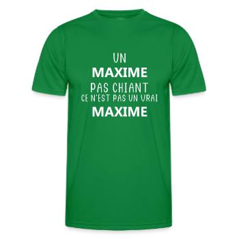 Un maxime pas chiant ce n'est pas un vrai maxime - T-shirt sport Homme - vert - Devant - AI Model Male 178 dark (178cm)
