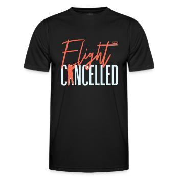 Flight Cancelled Skeet Clay Shooting - Männer Funktions-T-Shirt - Schwarz - Vorne - AI Model Male 178 dark (178cm)
