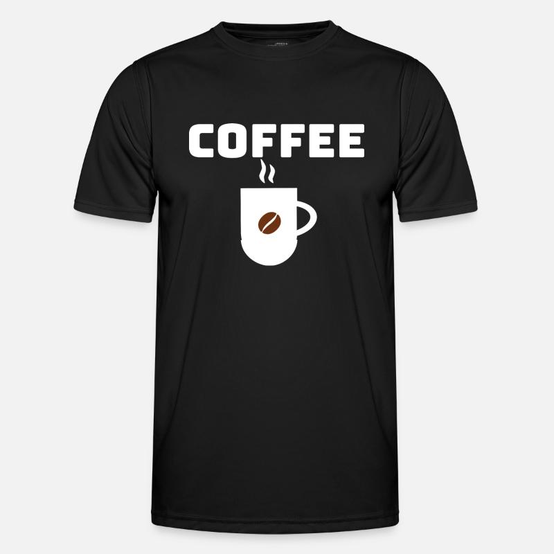 coffee bean brew cup - Men's Functional T-Shirt - black