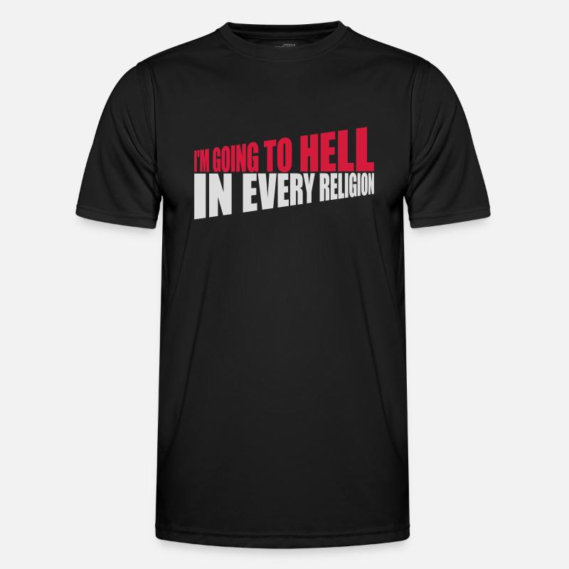 in going to hell - Men's Functional T-Shirt - black
