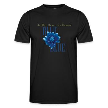 La fleur bleue a fleuri - T-shirt sport Homme - noir - Devant - AI Model Male 178 dark (178cm)