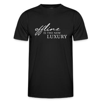Offline est le nouveau luxe - T-shirt sport Homme - noir - Devant - AI Model Male 178 dark (178cm)