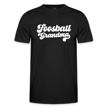 Foosball Grandmother Table Soccer Player Women - Männer Funktions-T-Shirt - Schwarz - Vorne - AI Model Male 178 dark (178cm)