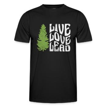 Live Love Lead - Men's Functional T-Shirt - black - Front - AI Model Male 178 dark (178cm)