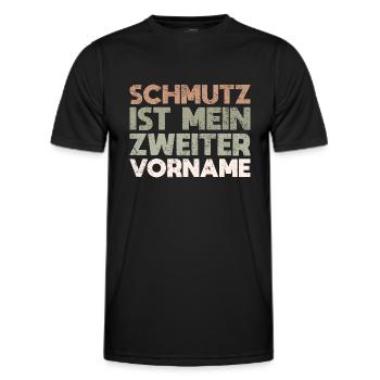 Schmutz Ist Mein Zweiter Vorname - Männer Funktions-T-Shirt - Schwarz - Vorne - AI Model Male 178 dark (178cm)