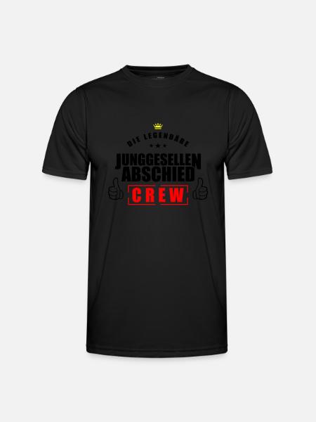 junggesellen crew 3 - Männer Funktions-T-Shirt - Schwarz