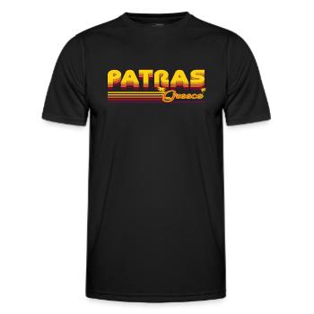 Patras: Mediterranean retro design - Men's Functional T-Shirt - black - Front - AI Model Male 178 dark (178cm)