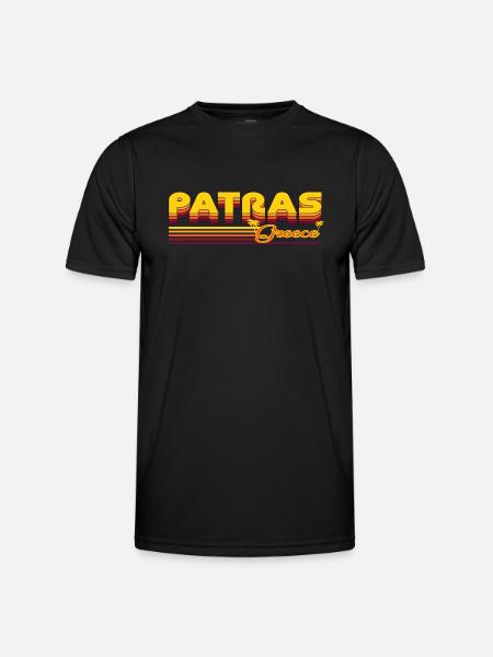 Patras: Mediterranean retro design - Men's Functional T-Shirt - black