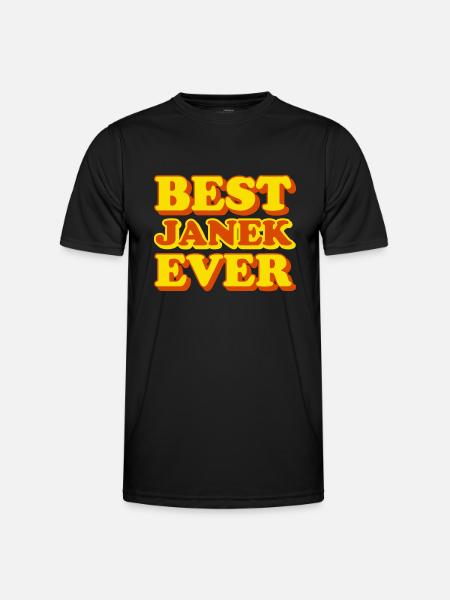 Janek First Name Funny Gift - Men's Functional T-Shirt - black