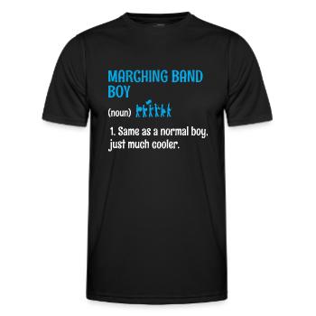 Marching Band Boy Sayings Funny Marching Instrumen - Men's Functional T-Shirt - black - Front - AI Model Male 178 dark (178cm)