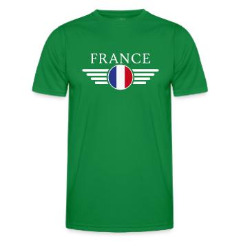 France Style Design T-Shirt - Men's Functional T-Shirt - kelly green - Front - AI Model Male 178 dark (178cm)
