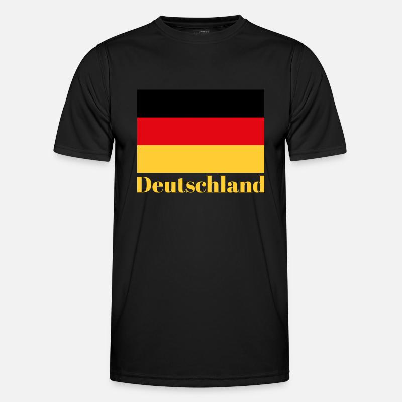 Deutschland Germany Flag German Pride - - Men's Functional T-Shirt - black