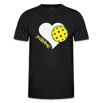 Damen Liebe Pickleball süßes Pickleball Match - Männer Funktions-T-Shirt - Schwarz - Vorne - AI Model Male 178 dark (178cm)