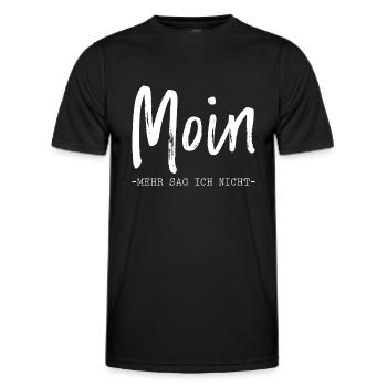 Moin - Mehr sag ich nicht - Männer Funktions-T-Shirt - Schwarz - Vorne - AI Model Male 178 dark (178cm)
