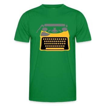 machine write - Men's Functional T-Shirt - kelly green - Front - AI Model Male 178 dark (178cm)