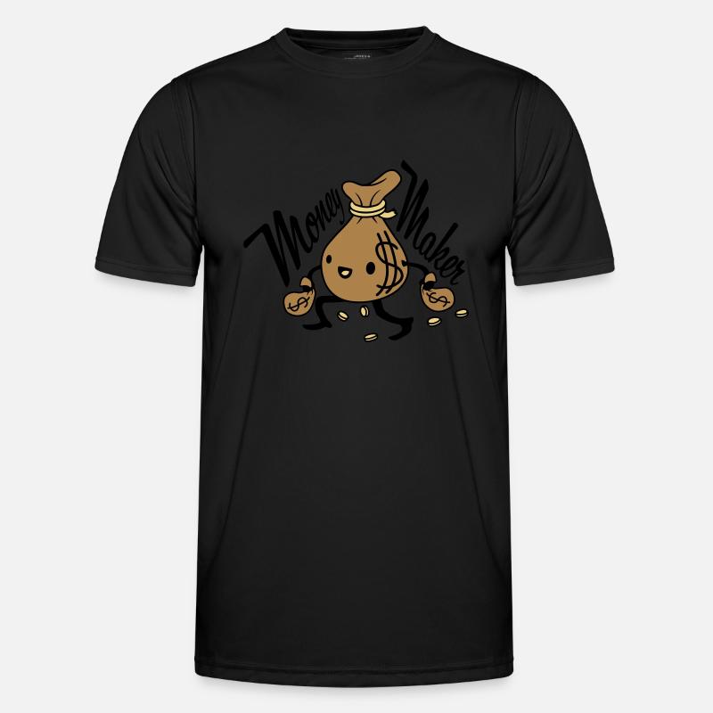 Money Maker lebendiger Geldsack Männer Funktions-T-Shirt