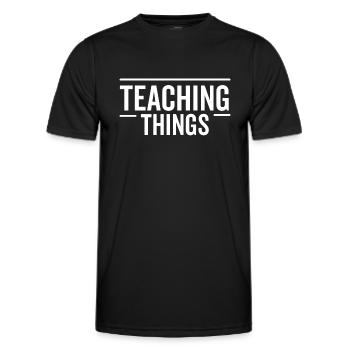 Teaching Things - Men's Functional T-Shirt - black - Front - AI Model Male 178 dark (178cm)