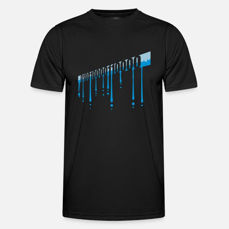 Binär Code Programm Sprache - Männer Funktions-T-Shirt - Schwarz