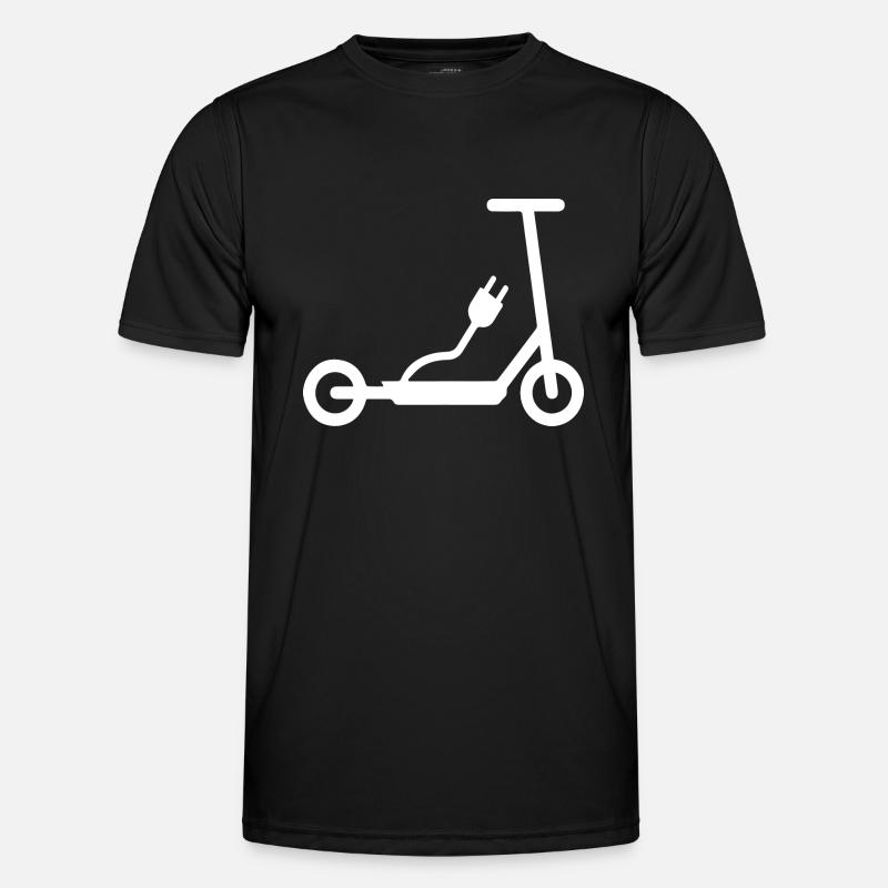 E-Scooter E-Roller Scooter - Männer Funktions-T-Shirt - Schwarz