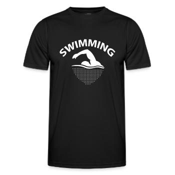 Swimming Swimmer Swim - Men's Functional T-Shirt - black - Front - AI Model Male 178 dark (178cm)
