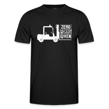 Zero Forks Given Forklift Forklifter Operator - Men's Functional T-Shirt - black - Front - AI Model Male 178 dark (178cm)