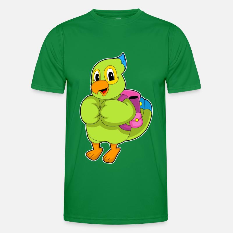 Parrot Student Backpack School T-shirt sport Homme