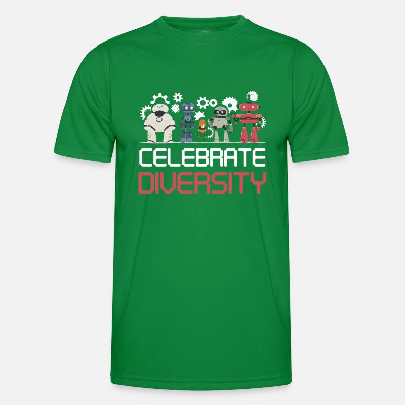 Funny Celebrate Diversity Robotics Droid Builder B Men's Functional T-Shirt