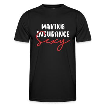 Maiking Versicherung Sexy - Männer Funktions-T-Shirt - Schwarz - Vorne - AI Model Male 178 dark (178cm)