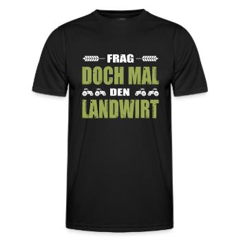 Bauernprotest Frag Doch Mal Den Landwirt Demo - Männer Funktions-T-Shirt - Schwarz - Vorne - AI Model Male 178 dark (178cm)