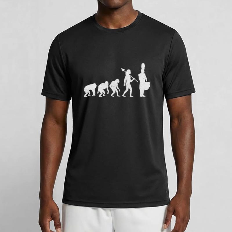 Drum Corps Evolution Marching Band Drum Music Perc Men's Functional T-Shirt