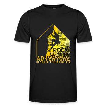 Climb Escalade Sport Climbing - Men's Functional T-Shirt - black - Front - AI Model Male 178 dark (178cm)