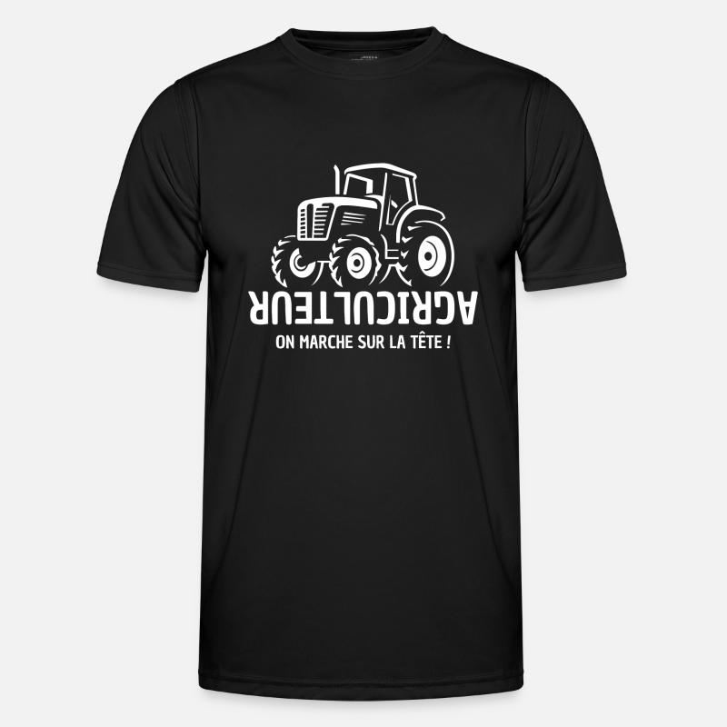 Bauer, Bauer, Bauer, Traktor - Männer Funktions-T-Shirt - Schwarz